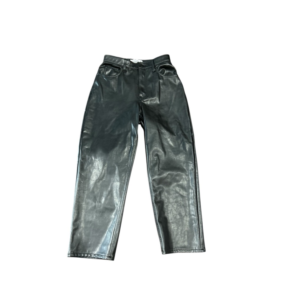 Abercrombie Fitch Curve Love Ultra High Rise Faux Leather Ankle Pants‎  Size 6